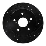 R1 Concepts 10-13 Suzuki Kizashi Rear Right Drilled & Slotted Black Brake Rotor by R1 Concepts RNC-633-01006R