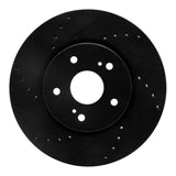 R1 Concepts 10-13 Suzuki Kizashi Front Left Drilled & Slotted Black Brake Rotor by R1 Concepts RNC-633-01007L
