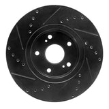 R1 Concepts 10-13 Suzuki Kizashi Front Right Drilled & Slotted Black Brake Rotor by R1 Concepts RNC-633-01007R
