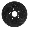 R1 Concepts 10-13 Suzuki Kizashi Front Right Drilled & Slotted Black Brake Rotor