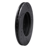 R1 Concepts 04-10 Chevrolet Epica (USA/Canada) Front Left Drilled & Slotted Black Brake Rotor by R1 Concepts RNC-633-01008L