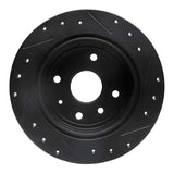 R1 Concepts 04-10 Chevrolet Epica (USA/Canada) Rear Left Drilled & Slotted Black Brake Rotor by R1 Concepts RNC-633-01009L