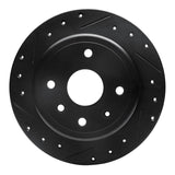 R1 Concepts 04-10 Chevrolet Epica (USA/Canada) Rear Left Drilled & Slotted Black Brake Rotor by R1 Concepts RNC-633-01009L