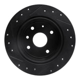 R1 Concepts 04-10 Chevrolet Epica (Mexico) Rear Right Drilled & Slotted Black Brake Rotor by R1 Concepts RNC-633-01009R