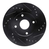 R1 Concepts 04-10 Chevrolet Optra (USA/Canada) Front Left Drilled & Slotted Black Brake Rotor by R1 Concepts RNC-633-01010L
