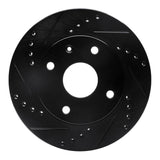 R1 Concepts 04-10 Chevrolet Optra (USA/Canada) Front Left Drilled & Slotted Black Brake Rotor by R1 Concepts RNC-633-01010L
