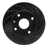 R1 Concepts 04-10 Chevrolet Optra (Mexico) Front Right Drilled & Slotted Black Brake Rotor by R1 Concepts RNC-633-01010R