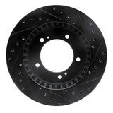 R1 Concepts 96-98 Suzuki Sidekick Front Left Drilled & Slotted Black Brake Rotor by R1 Concepts RNC-633-01012L