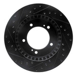 R1 Concepts 96-98 Suzuki Sidekick Front Right Drilled & Slotted Black Brake Rotor by R1 Concepts RNC-633-01012R