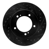 R1 Concepts 96-98 Suzuki Sidekick Front Right Drilled & Slotted Black Brake Rotor by R1 Concepts RNC-633-01012R