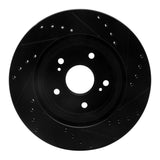 R1 Concepts 06-17 Suzuki Grand Vitara Front Left Drilled & Slotted Black Brake Rotor by R1 Concepts RNC-633-01014L