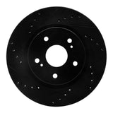 R1 Concepts 06-17 Suzuki Grand Vitara Front Left Drilled & Slotted Black Brake Rotor by R1 Concepts RNC-633-01014L