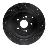 R1 Concepts 09-17 Suzuki Grand Vitara Rear Left Drilled & Slotted Black Brake Rotor by R1 Concepts RNC-633-01015L
