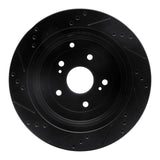 R1 Concepts 09-17 Suzuki Grand Vitara Rear Right Drilled & Slotted Black Brake Rotor by R1 Concepts RNC-633-01015R