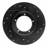 R1 Concepts 65-76 Porsche 911 Front Left Drilled & Slotted Black Brake Rotor by R1 Concepts RNC-633-02000L
