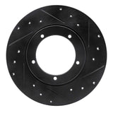 R1 Concepts 65-76 Porsche 911 Front Right Drilled & Slotted Black Brake Rotor by R1 Concepts RNC-633-02000R