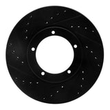 R1 Concepts 67-88 Porsche 914 Front Left Drilled & Slotted Black Brake Rotor by R1 Concepts RNC-633-02001L