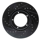 R1 Concepts 67-88 Porsche 911 Front Right Drilled & Slotted Black Brake Rotor by R1 Concepts RNC-633-02001R