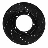 R1 Concepts 67-88 Porsche 911 Front Right Drilled & Slotted Black Brake Rotor by R1 Concepts RNC-633-02001R