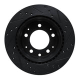 R1 Concepts 69-83 Porsche 911 Rear Left Drilled & Slotted Black Brake Rotor by R1 Concepts RNC-633-02002L