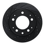 R1 Concepts 69-83 Porsche 911 Rear Left Drilled & Slotted Black Brake Rotor by R1 Concepts RNC-633-02002L