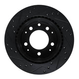 R1 Concepts 69-83 Porsche 911 Rear Right Drilled & Slotted Black Brake Rotor by R1 Concepts RNC-633-02002R