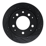 R1 Concepts 69-83 Porsche 911 Rear Right Drilled & Slotted Black Brake Rotor by R1 Concepts RNC-633-02002R