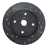 R1 Concepts 76-84 Porsche 924 Front Left Drilled & Slotted Black Brake Rotor by R1 Concepts RNC-633-02004L