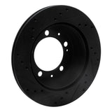 R1 Concepts 77-88 Porsche 924 Rear Right Drilled & Slotted Black Brake Rotor