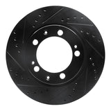 R1 Concepts 86-91 Porsche 928 Right Front Drilled & Slotted Black Brake Rotor