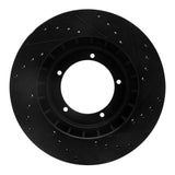 R1 Concepts 86-86 Porsche 944 Turbo Front Left Drilled & Slotted Black Brake Rotor by R1 Concepts RNC-633-02018L