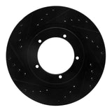 R1 Concepts 86-86 Porsche 944 Turbo Front Left Drilled & Slotted Black Brake Rotor by R1 Concepts RNC-633-02018L