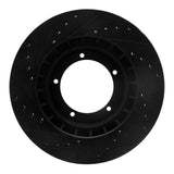 R1 Concepts 86-86 Porsche 944 Turbo Front Right Drilled & Slotted Black Brake Rotor by R1 Concepts RNC-633-02018R