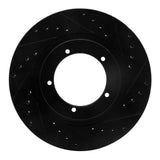 R1 Concepts 86-86 Porsche 944 Turbo Front Right Drilled & Slotted Black Brake Rotor by R1 Concepts RNC-633-02018R