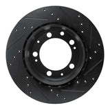R1 Concepts 86-95 Porsche 928 Rear Left Drilled & Slotted Black Brake Rotor by R1 Concepts RNC-633-02020L