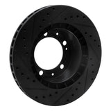 R1 Concepts 89-97 Porsche 911 Front Right Drilled & Slotted Black Brake Rotor by R1 Concepts RNC-633-02023R