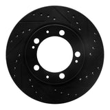 R1 Concepts 89-97 Porsche 911 Front Right Drilled & Slotted Black Brake Rotor by R1 Concepts RNC-633-02023R
