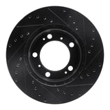 R1 Concepts 97-04 Porsche Boxster Front Left Drilled & Slotted Black Brake Rotor by R1 Concepts RNC-633-02028L