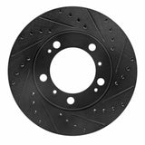 R1 Concepts 97-04 Porsche Boxster Front Right Drilled & Slotted Black Brake Rotor by R1 Concepts RNC-633-02028R
