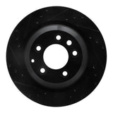 R1 Concepts 05-18 Porsche Cayenne Rear Left Drilled & Slotted Black Brake Rotor by R1 Concepts RNC-633-02089L