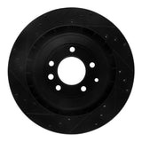 R1 Concepts 05-18 Porsche Cayenne Rear Right Drilled & Slotted Black Brake Rotor by R1 Concepts RNC-633-02089R