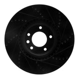 R1 Concepts 08-09 Porsche Cayenne Front Left Drilled & Slotted Black Brake Rotor by R1 Concepts RNC-633-02092L