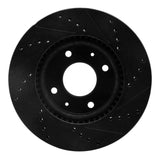 R1 Concepts 02-06 Hyundai Sonata Front Left Drilled & Slotted Black Brake Rotor by R1 Concepts RNC-633-03000L