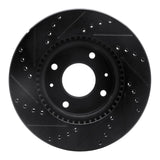 R1 Concepts 02-06 Hyundai Sonata Front Right Drilled & Slotted Black Brake Rotor by R1 Concepts RNC-633-03000R