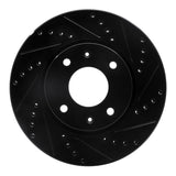 R1 Concepts 02-06 Hyundai Sonata Front Right Drilled & Slotted Black Brake Rotor by R1 Concepts RNC-633-03000R