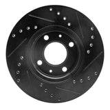 R1 Concepts 06-12 Dodge Attitude (Mexico) Front Left Drilled & Slotted Black Brake Rotor by R1 Concepts RNC-633-03001L