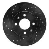 R1 Concepts 06-12 Dodge Attitude (Mexico) Front Left Drilled & Slotted Black Brake Rotor by R1 Concepts RNC-633-03001L