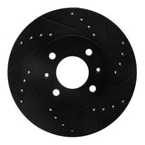 R1 Concepts 06-12 Dodge Attitude (Mexico) Front Right Drilled & Slotted Black Brake Rotor by R1 Concepts RNC-633-03001R