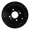 R1 Concepts 06-12 Dodge Attitude (Mexico) Rear Left Drilled & Slotted Black Brake Rotor