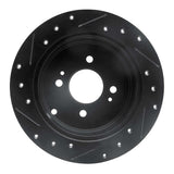 R1 Concepts 06-12 Dodge Attitude (Mexico) Rear Right Drilled & Slotted Black Brake Rotor by R1 Concepts RNC-633-03002R